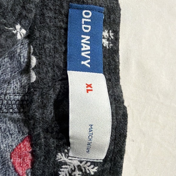 Old Navy Pajama Lounge Pants unisex No Fly XL Blue Santa Pull On 2021 Drawstring - Picture 7 of 8